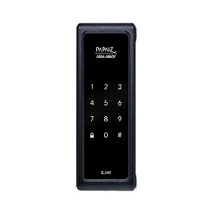 Fechadura Digital Smart Lock SL140 de Sobrepor Papaiz Preta Fosca