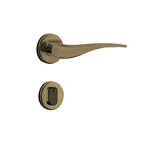 Fechadura para Porta de Entrada Oxidada 40mm com Roseta MZ930 Standard Papaiz