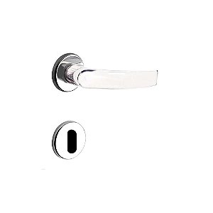 Fechadura para Porta Interna Cromada 40mm com Roseta MZ950 Standard Papaiz