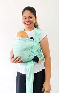 Wrap Sling Baby Malha 100% algodão - Verde
