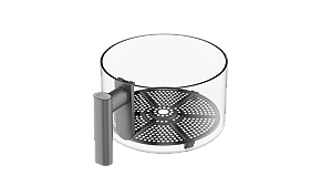 Cesto De Vidro Para Air Fryer 5L Rotativa Multifuncional Labravia - AGV38B
