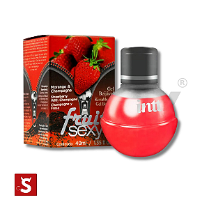 Gel beijável Fruit Sexy de Morango com Champagne - 40ml