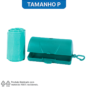Kit 01 rolo com 40 Sacos plásticos aromatizados HomeBag Pets + 01 Suporte dispensador P