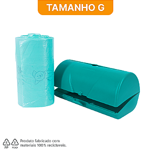 Kit 01 Rolo com 200 sacos plásticos aromatizados HomeBag Pets + 01 Suporte dispensador G
