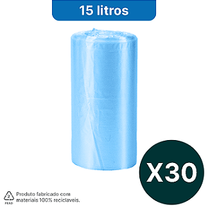 Pack 30 Rolos de Sacos de Lixo 15 Litros - HomeBag Premium