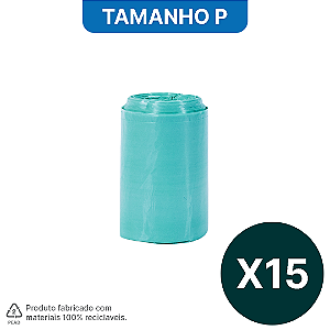 Pack 15 Rolos com 40 sacos plásticos aromatizados HomeBag Pets Refil P