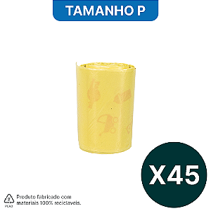 Pack 45 Rolos com 40 sacos plásticos aromatizados HomeBag Baby Refil P