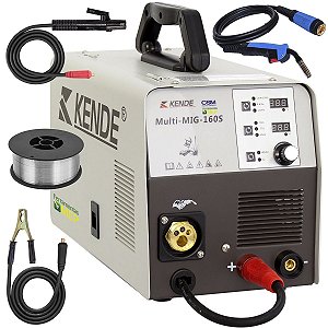 Máquina de Solda Mig Tig Eletrodo Kende 160amp Multiprocesso  160s Me8