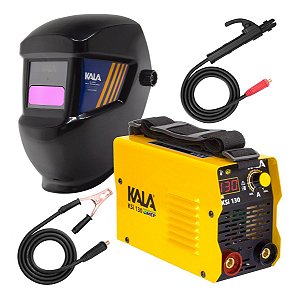 Inversora de Solda Eletrodo Tig Kala Ksi130 130amp 110/220v Bivolt com Máscara Automática Kk2