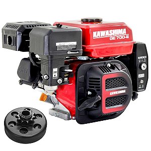 Motor a Gasolina Kawashima 7hp 212cc Partida Elétrica com Embreagem Coroa Em9