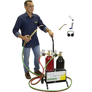 Conjunto de Solda Ppu Oxigênio Acetileno Famabras Millennium Completo Cs0