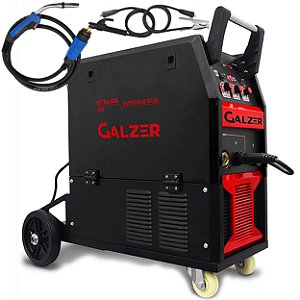 Máquina de Solda Mig Tig Mma Galzer Ultra Mig 300a 220v Monofásica com Tocha Mig Gz5