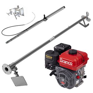 Rabeta Horizontal Girafer 1782 1,7mts com Motor a Gasolina Branco 7,0hp 212cc 4t Rs0