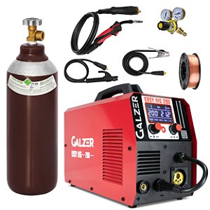 Inversor Solda Mig Galzer Easy Mig 200 220v Clindro 1mt Zg3