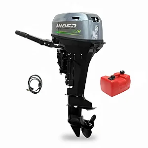 Motor de Popa a Gasolina Hidea HDD15FHS 15hp 246cc 2t Marchas Frente Neutro e Ré 2 Cilindros Hv1