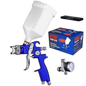 Pistola Pintura Pdr Pro-550m Hvlp 1,4mm com Manômetro 550m