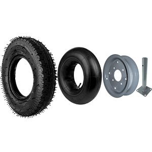 Pneu Universal 4.00-8 Câmara Eixo Roda Aro 8" Tot Power 1pe