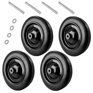 Quatro Roda Completa 200kg Pneu Maciço Rolamento Eixo Aço Xm4