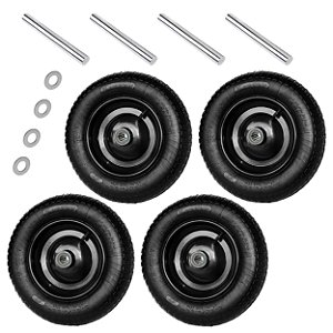 Quatro Rodas Boartyre Pneu câmara e Rolete Eixo Aço 30cm Xr4
