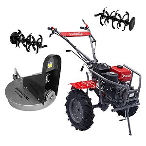 Motocultivador a Gasolina Branco Bttg15.0 15hp 40 Lâminas com Roçadeira Maquinafort Rf700 Mr9