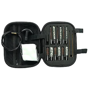 KIT DE LIMPEZA DE ARMA DE FOGO CAL. .22 AO .45 COM ESTOJO