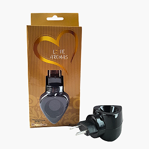 AROMATIZADOR ELETRICO CORAÇÃO PRETO BIVOLT