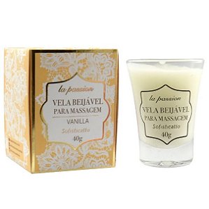 Vela Beijável para Massagem La Passion - Baunilha