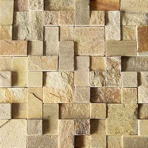 Mosaico Pedra Ferro composta de diversos tamanhos. - Pedras