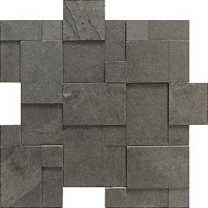 Mosaico  Ardósia cinza  27 x 27 cm