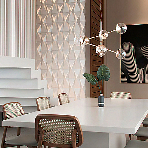 Revestimento 3D de Cimento Cinza Elipse - M²