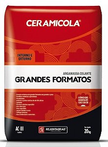 Argamassa Ceramicola Grandes Formatos (Interno e Externo) ACIII Branca 20kg