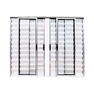Janela Veneziana 6 Folhas de Aluminio - Linha Prime