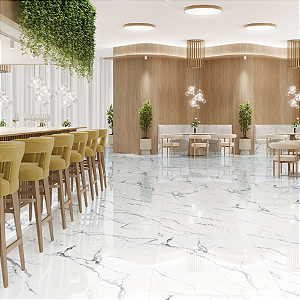 Porcelanato Polido Grandi Statuario Lux P98502 94x184cm Embramaco - M²