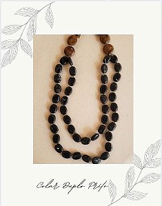 Colar duplo Preto