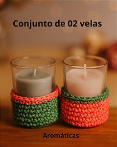 Conjunto de 2 unidades de velas aromáticas