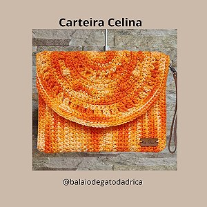 Carteira de mão em crochê - fio algodão - Modelo Celina - sofisticação para seu look.
