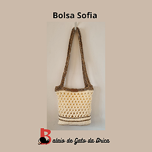 Bolsa Sofia Bolsa em fio polipropileno modelo em crochê -tendência de verão