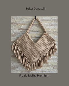 Bolsa com franja em fio de malha premium- modelo Donatelli