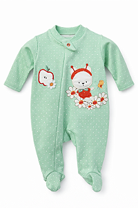 Macacão Suedine Maça e Flores Xinenem