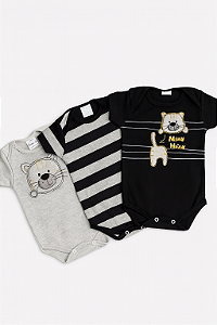 Trio de Body Gatinho Xinenem