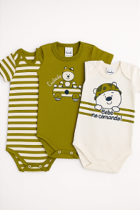 Trio de Body Cachorrinho Feliz Xinenem