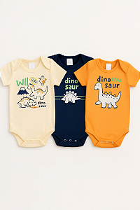 Trio de Body Mundo Dino Xinenem