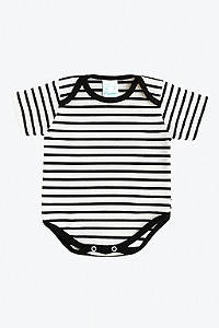 Body Listrado Preto Branco Xinenem