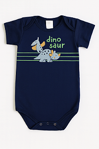 Body Suedine Dinossauro Azul Xinenem