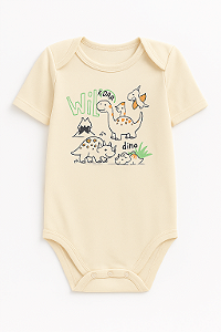 Body Suedine  Dinossauro Off-white Xinenem