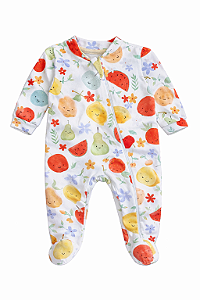 Macacão Suedine Doces Frutas Xinenem