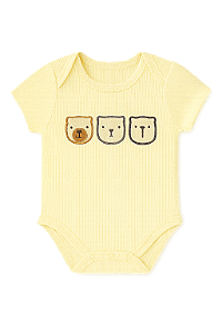 Body Manga Curta Pequeno Urso Xinenem