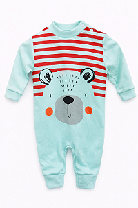 Macacão Vira pé Algodão Ursinho Meigo Xinenem