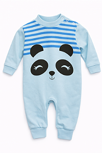 Macacão Algodão Pandinha Azul Xinenem