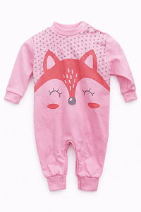 Macacão Algodão Vira pé Raposa Alegre Xinenem